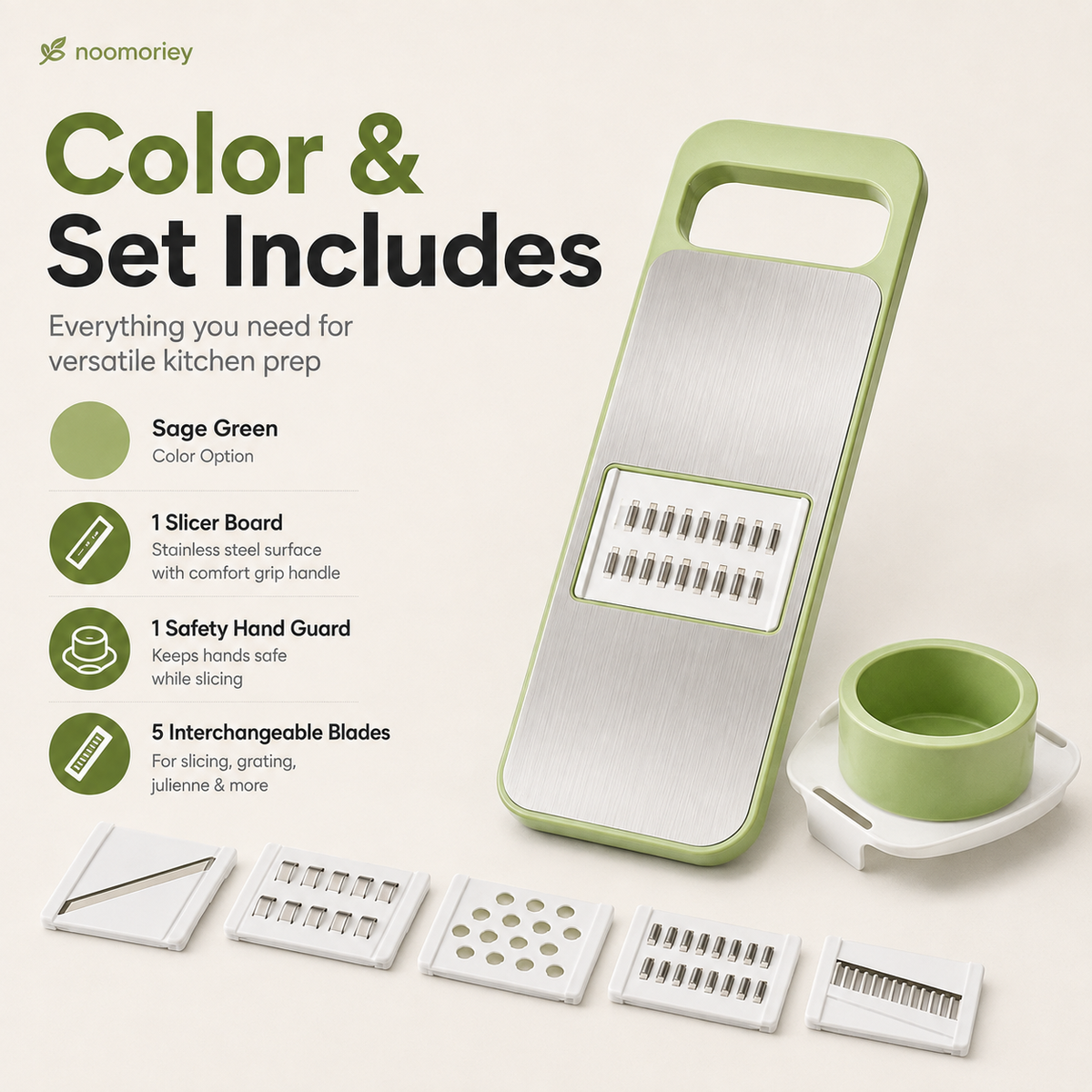 π₯ Adjustable Multi-Shape Vegetable Slicer β Stainless Steel Blades for Julienne, Shredding & Decorative Cuts