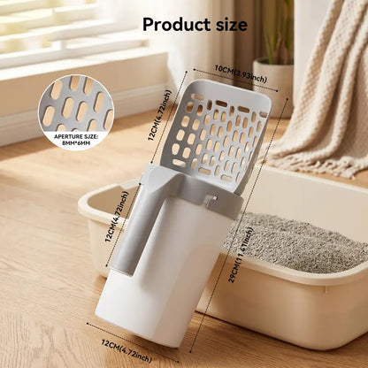 🔥 50% OFF TODAY | All-in-One Cat Litter Scoop with Built-In Waste Bag Holder | Cleaner One-Hand Cat Litter Cleaning Tool