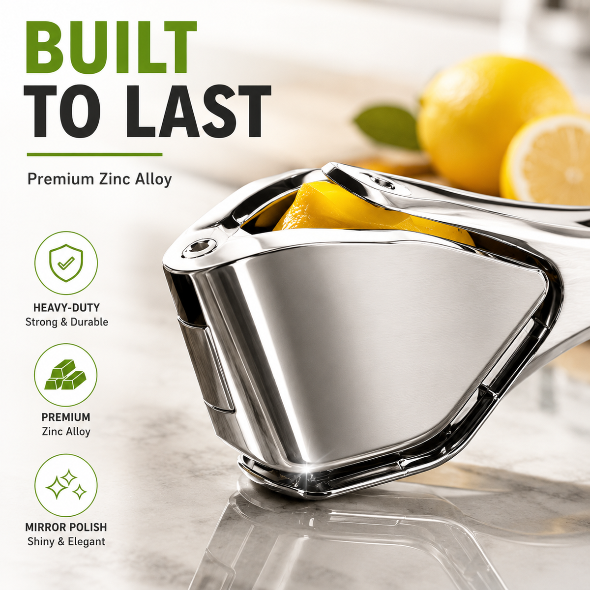 🍋 Fresh Lemon Squeezer – No Seeds, No Mess, More Juice