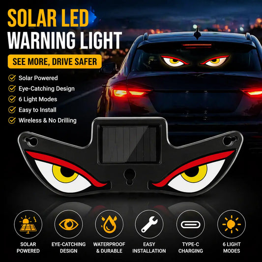 🔥 Solar LED Car Eyes – Flashing Windshield Light