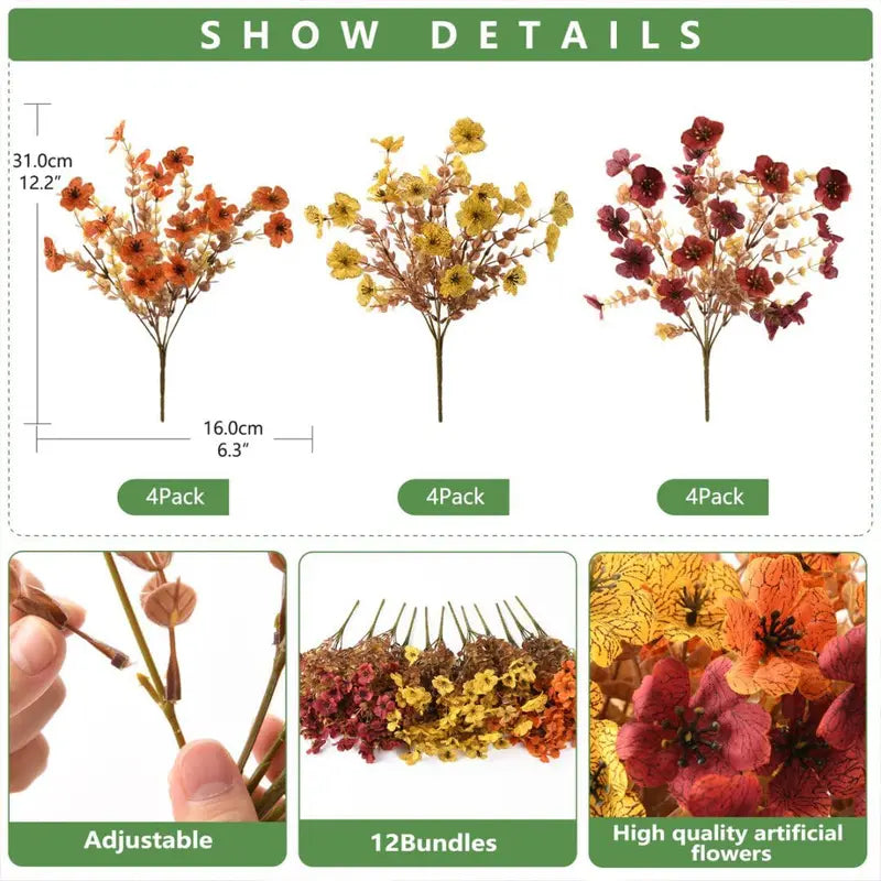 UV-Resistant Artificial Flowers – Realistic Outdoor & Indoor Floral Decor