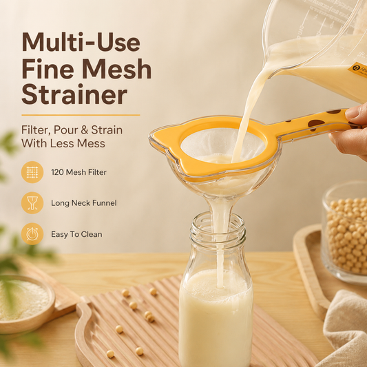 🐱 Cat Ear Fine Mesh Strainer – Multi-Purpose Kitchen Filter for Coffee, Tea & Flour
